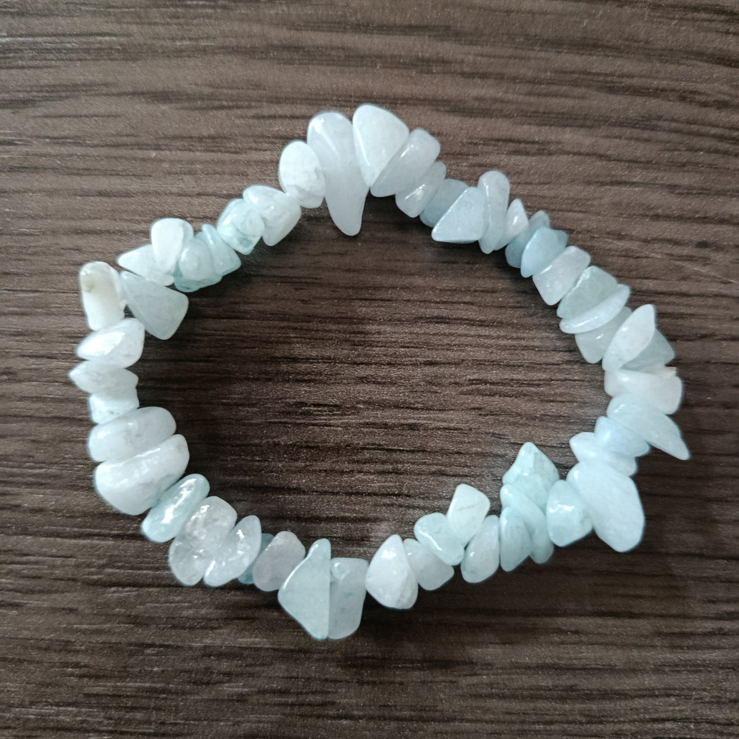 Pulsera chips Aguamarina