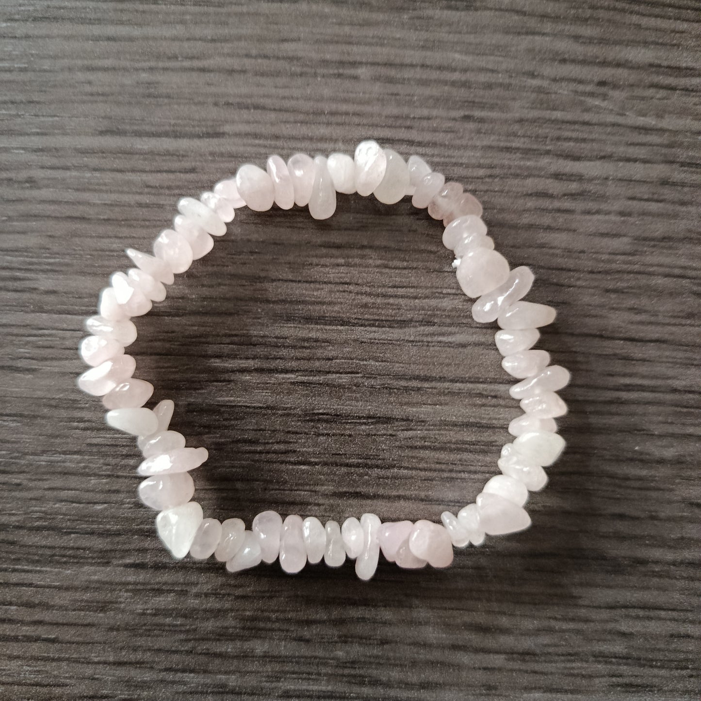 Pulsera chips Cuarzo Rosa