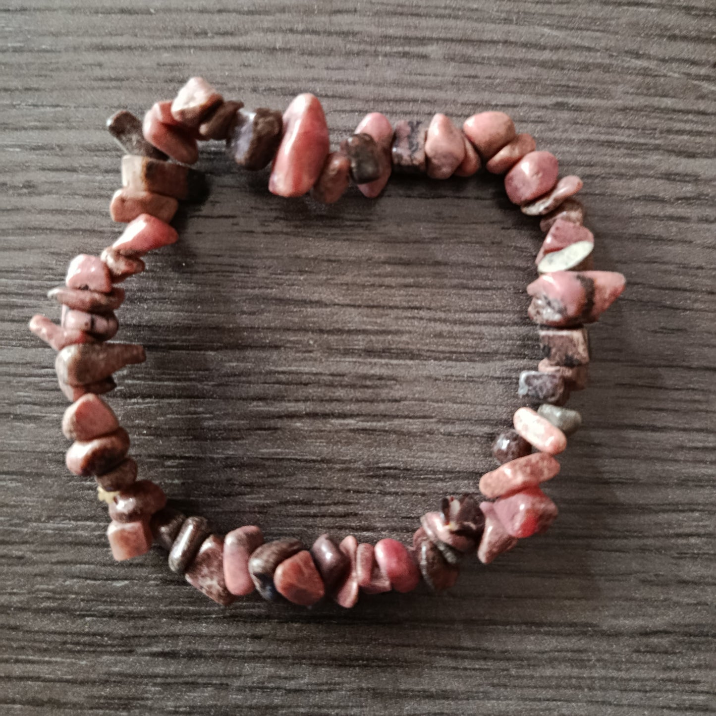 Pulsera chips Rodonita