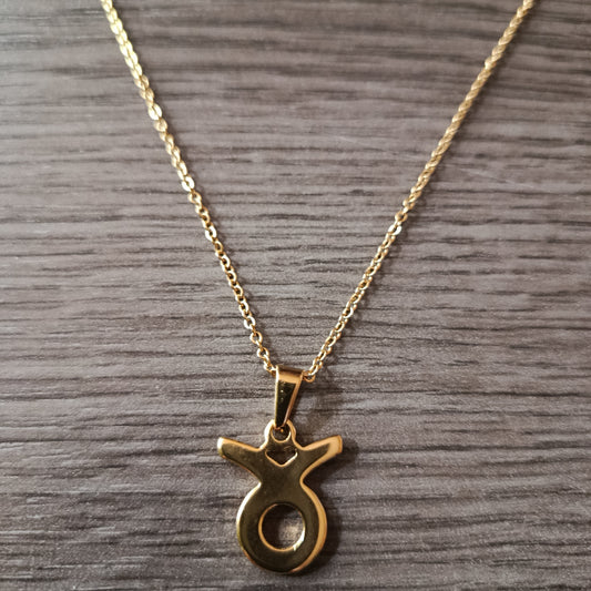 Collar acero dorado Tauro
