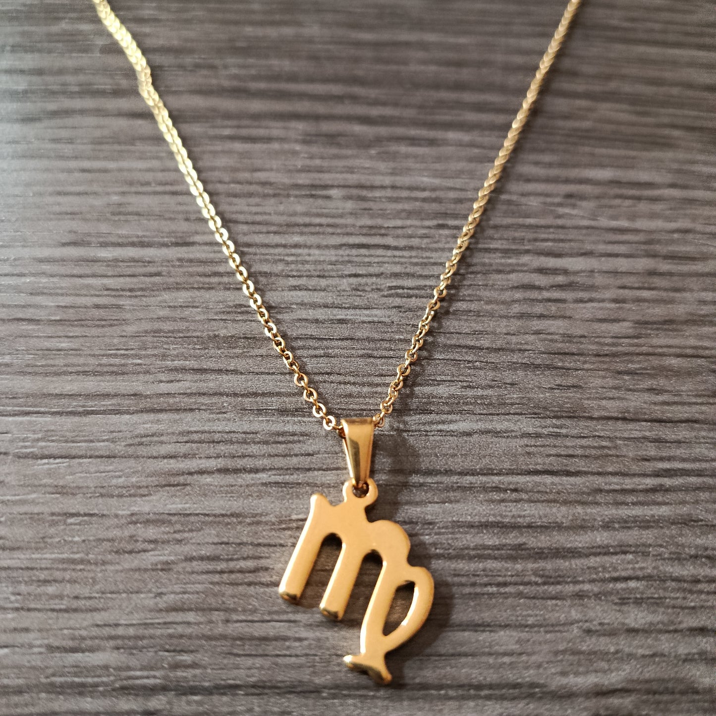 Collar acero dorado Virgo