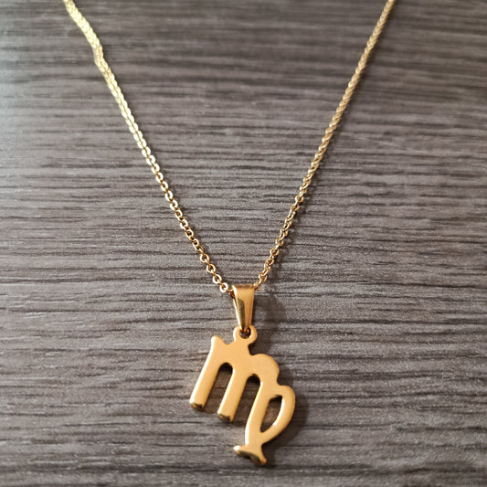 Collar acero dorado Virgo