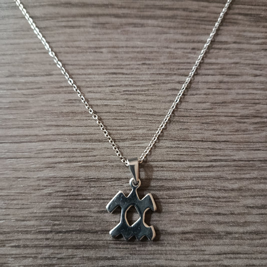 Collar acero Acuario