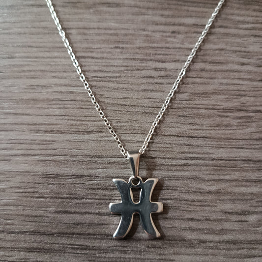 Collar acero Piscis