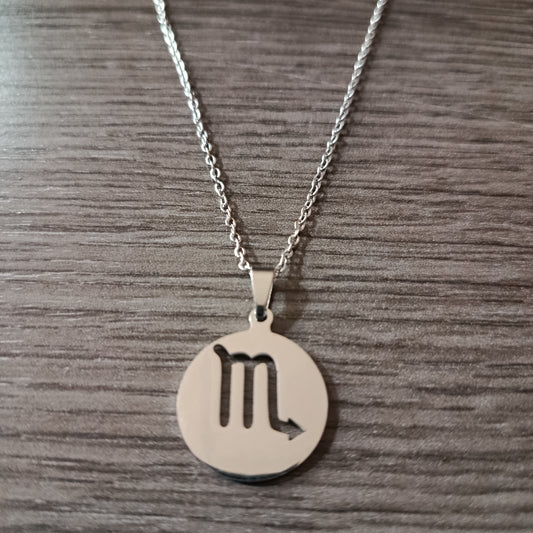 Collar acero medalla Escorpio