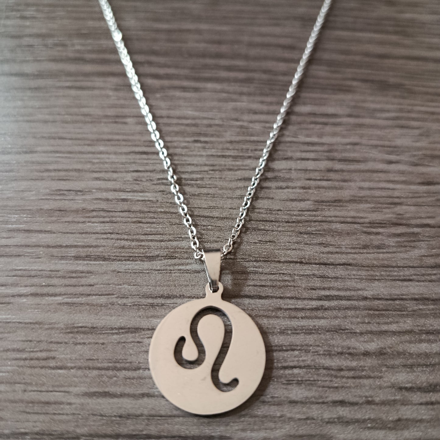Collar acero medalla Leo
