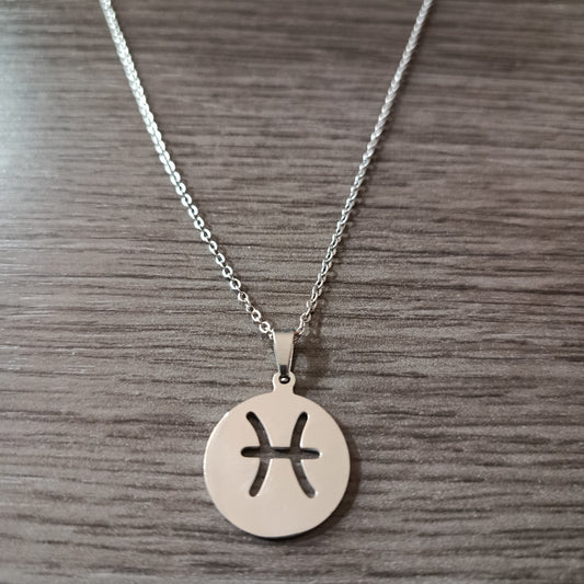 Collar acero medalla Piscis