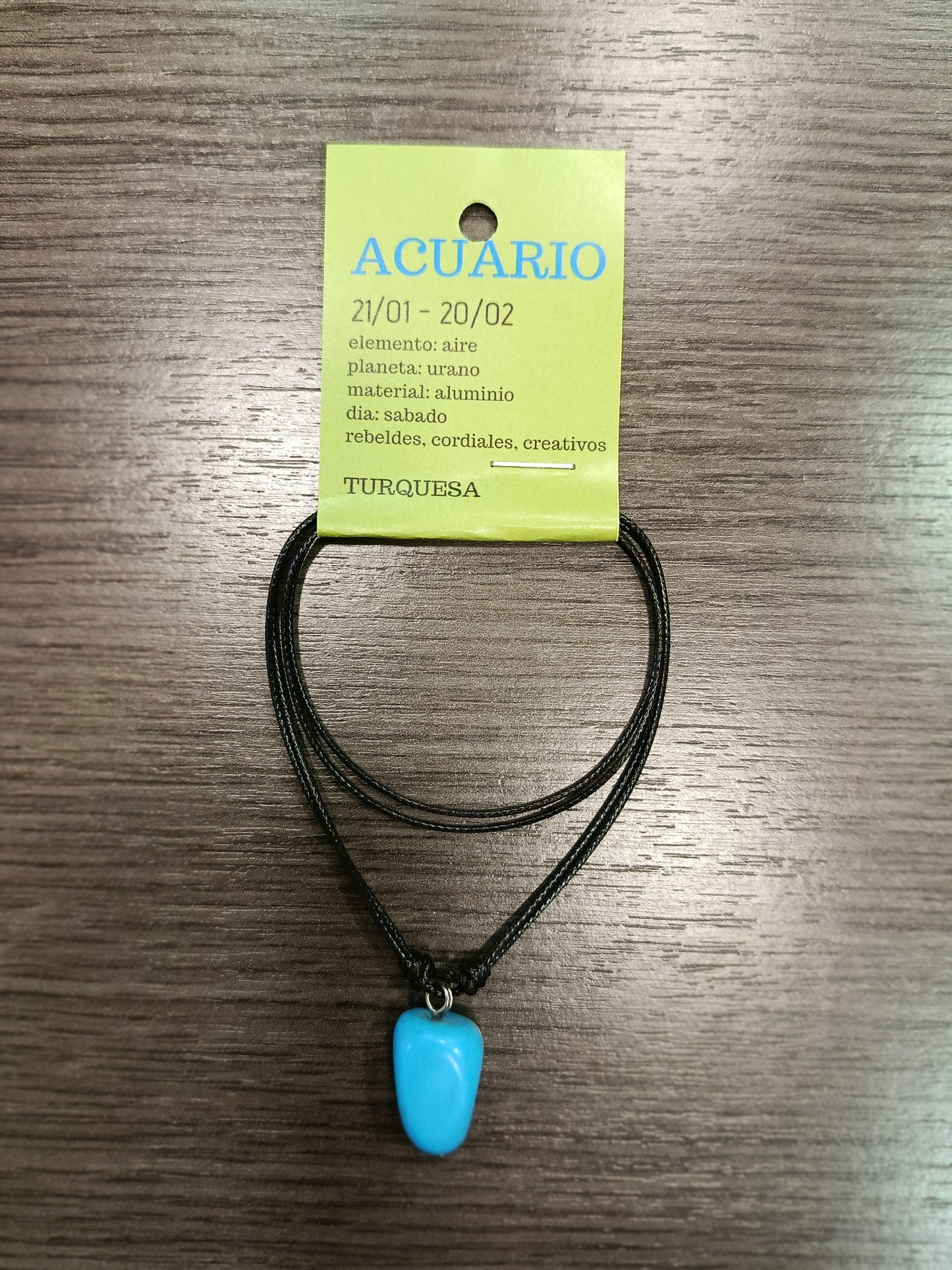 Colgante piedra signo Acuario