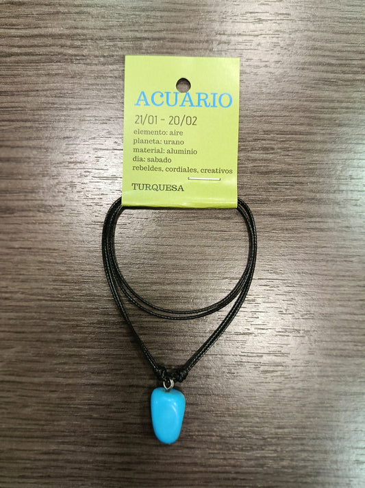 Colgante piedra signo Acuario