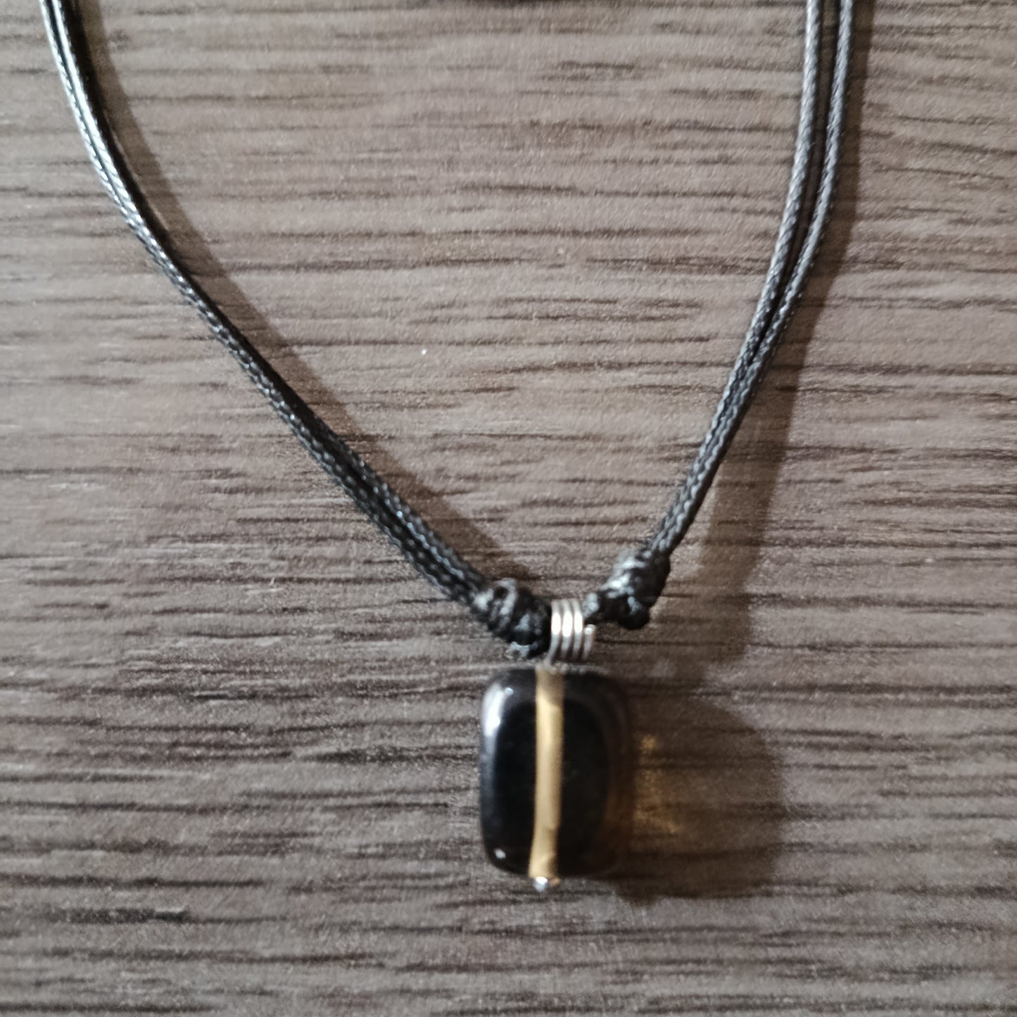 Collar piedra Cuarzo ahumado