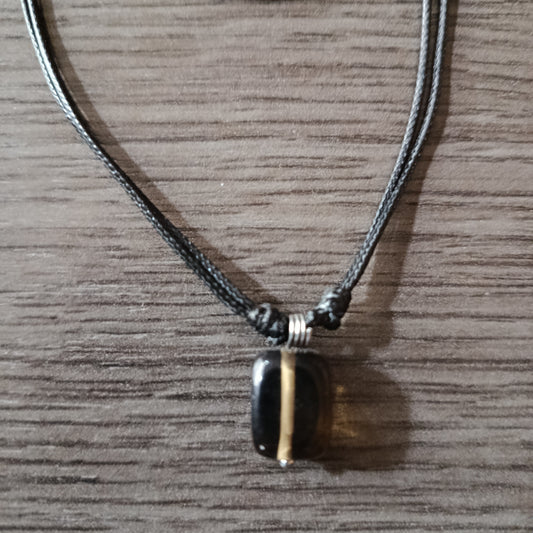 Collar piedra Cuarzo ahumado