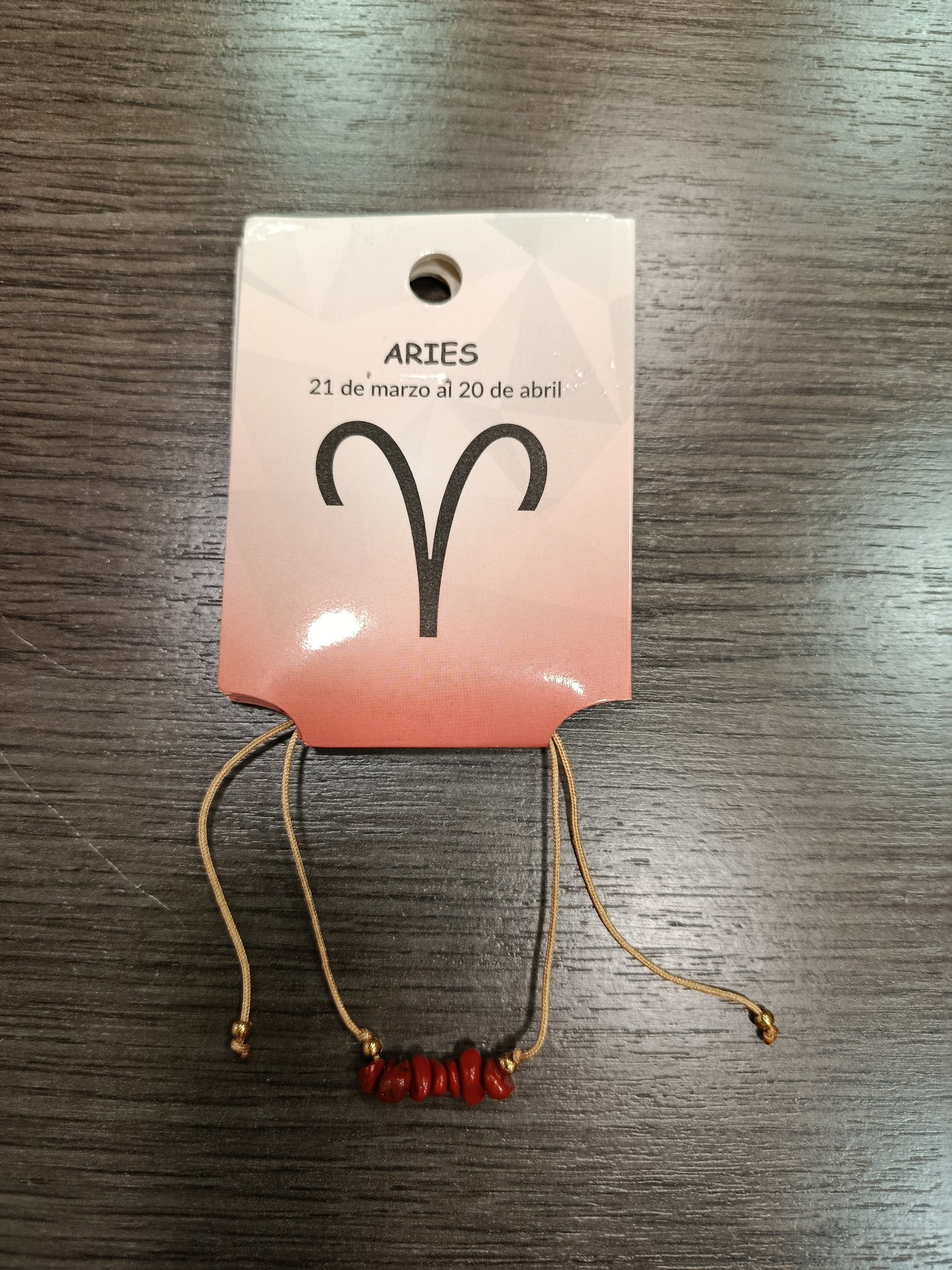 Pulsera cordón chips Aries