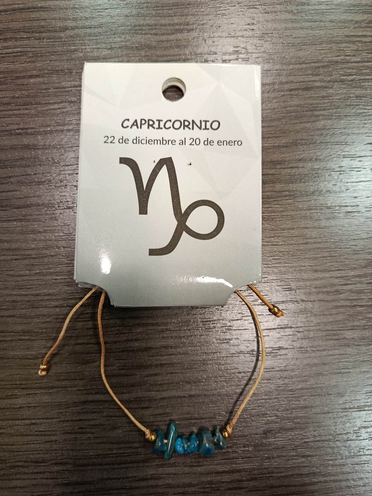 Pulsera cordón chips Capricornio