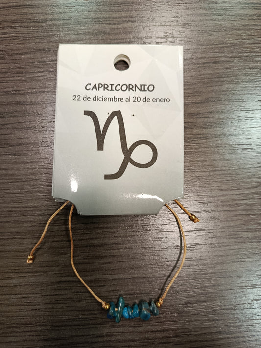 Pulsera cordón chips Capricornio