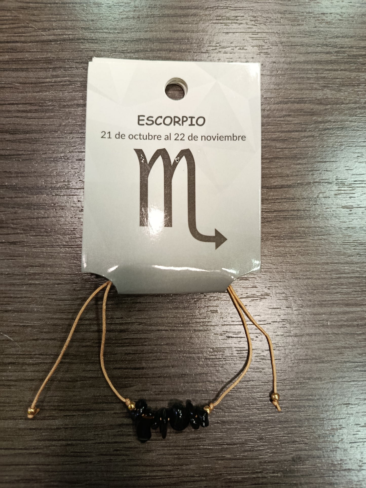 Pulsera cordón chips Escorpio