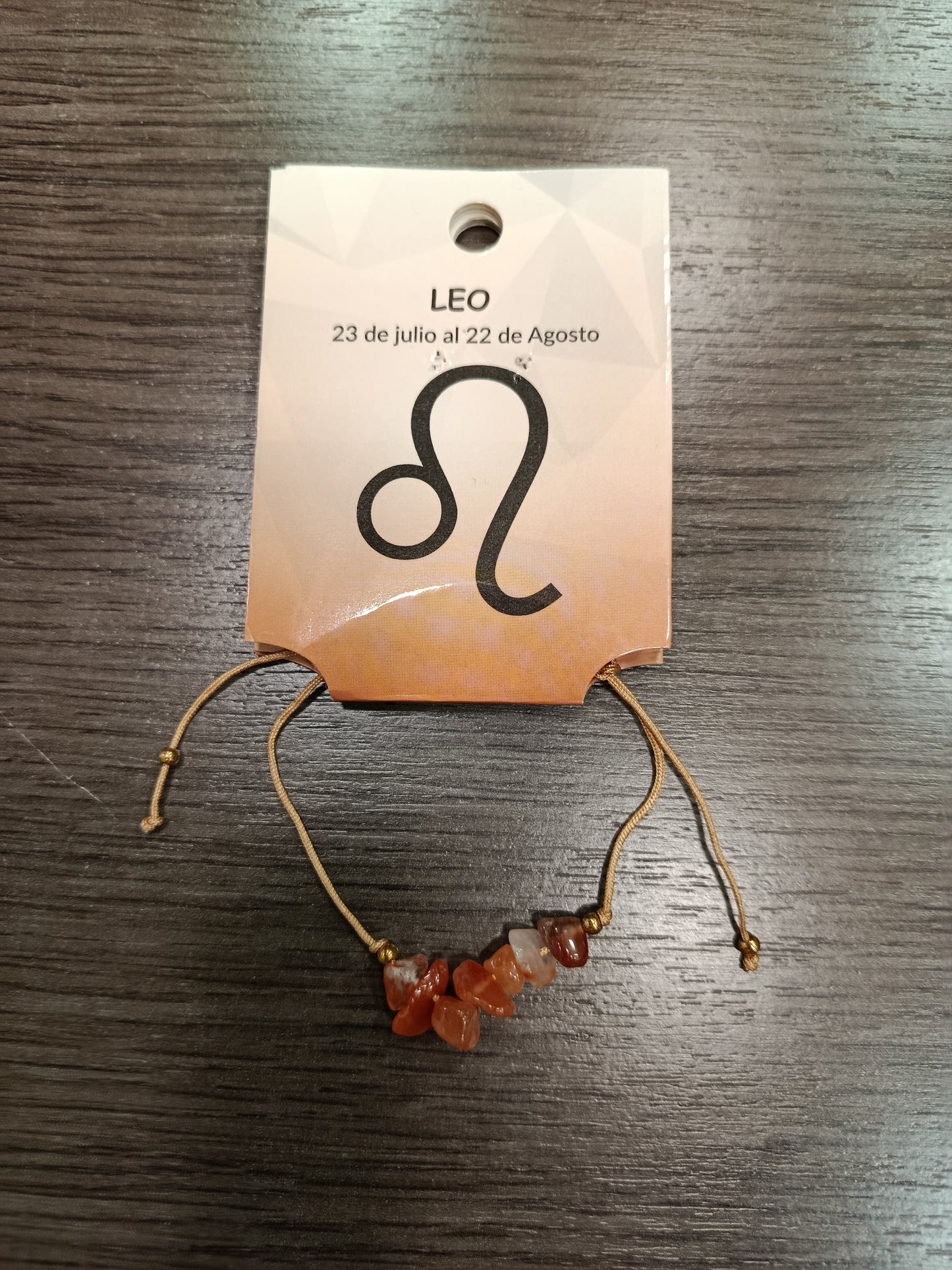 Pulsera cordon chips Leo