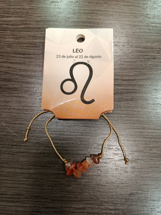 Pulsera cordon chips Leo
