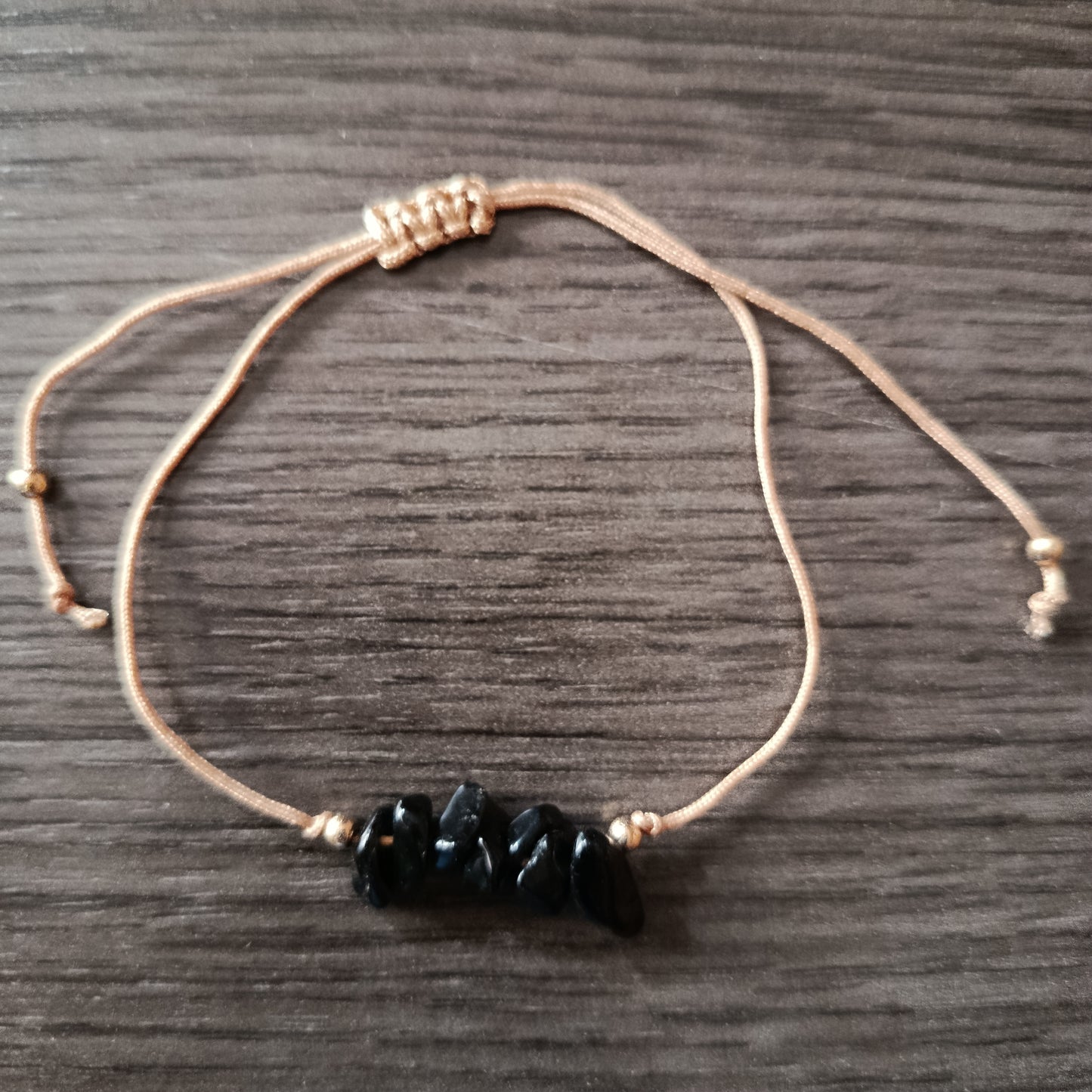 Pulsera cordón chips Onix
