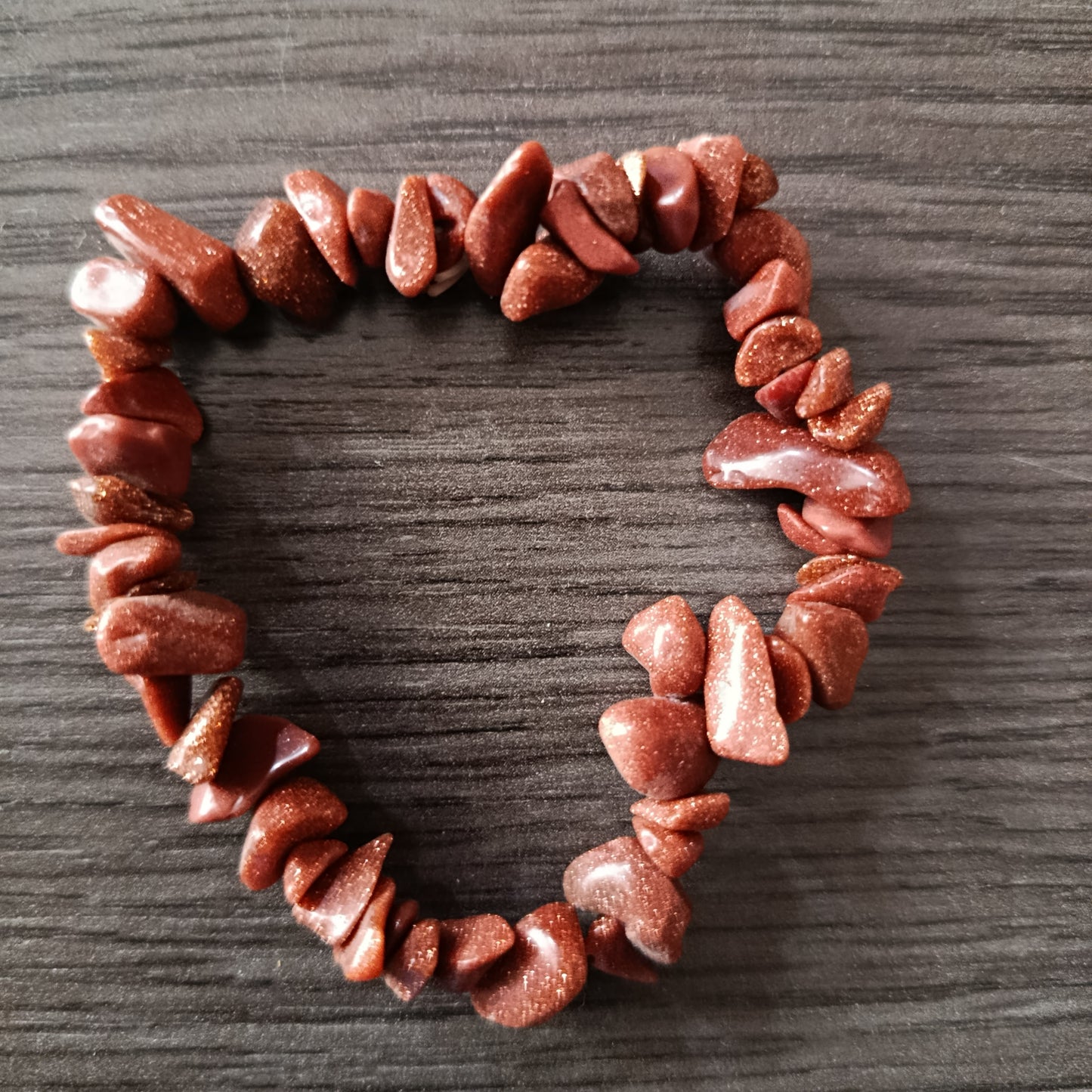 Pulsera chips Aventurina Oro