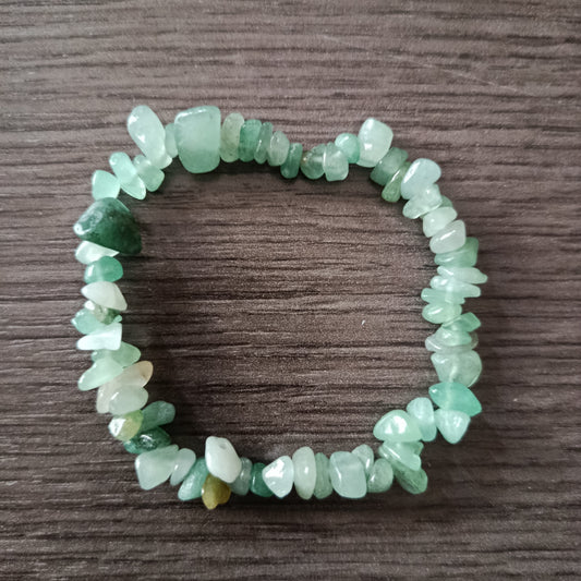 Pulsera chips Aventurina Verde