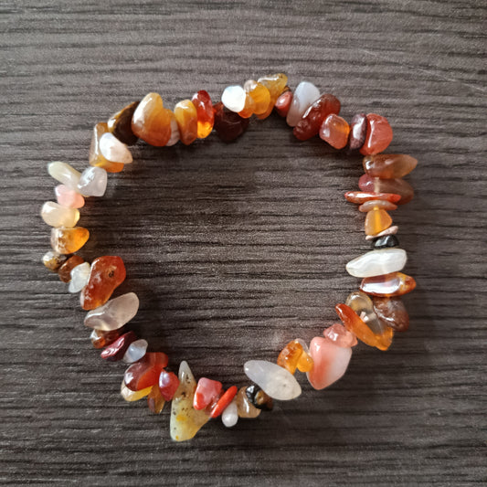 Pulsera chips Carneola