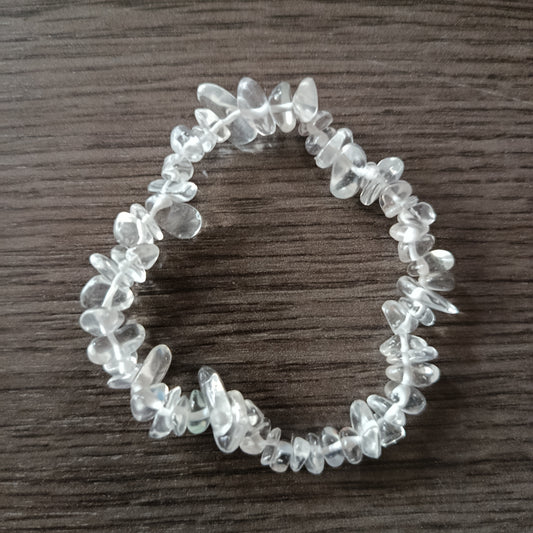 Pulsera chips Cuarzo Transparente