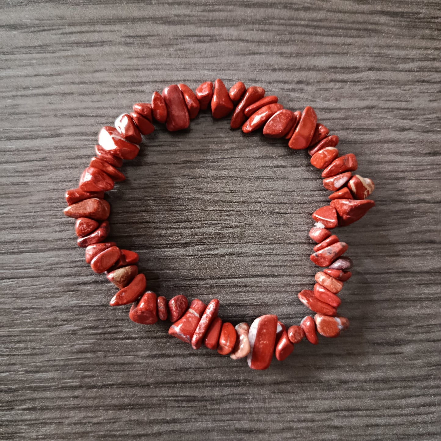 Pulsera chips Jaspe Rojo