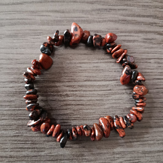 Pulsera chips Jaspe Sardo