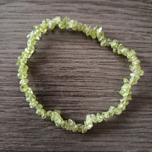 Pulsera chips Peridoto